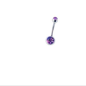 Belly Ring Amethyst